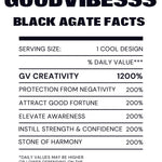 fact sheet of black agate benefits