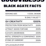 fact sheet of black agate benefits