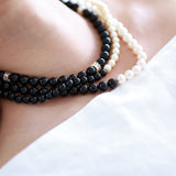 Electra Necklace Gold with Black Agate