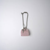 Uni-sac Rose Quartz Bag Charm Silver