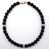 Electra Necklace Gold with Black Agate