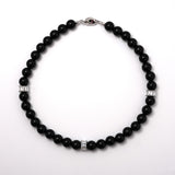 Electra Necklace Silver with Black Agate