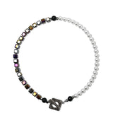 Brilliant-Naire Pearl Necklace Black with Black Agate