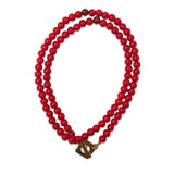 Collier de sucette rouge