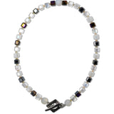 Brilliant-Naire Necklace B&W with Blue Moonstone