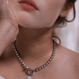 Bling You Up Necklace with Blue Moonstone