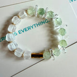 MORE IS MORE quartz and green fluorite bracelet