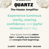 AMP UP YOUR VIBE NECKLACE | Brazilian Round Sphere Clear Quartz & Mini Japanese Matte Pearls