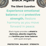 YOU ARE SHIELDED NECKLACE | Brazilian Polished varied oval shaped Milky Quartz & Black Agate