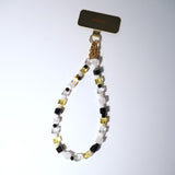 Mother Of Pearl And Black Agate Phone Charm