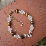 We shell vibe Tiger's Eye and Quartz Bracelet