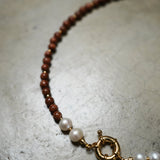 Lexi Gold Sandstone and Pearl Necklace