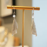 Bling It On Silver Earrings With Moonstone