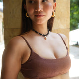 Nalia Necklace - Black Agate