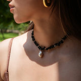 Nalia Necklace - Black Agate