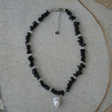 Nalia Necklace - Black Agate
