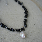 Nalia Necklace - Black Agate