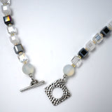 Brilliant-Naire Necklace B&W with Blue Moonstone