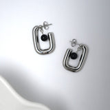 Boucles d'oreilles d'unité Silver