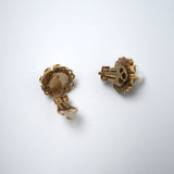 GV Clip vintage sur les boucles d'oreilles bleu