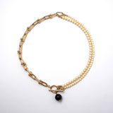 Eva Choker Gold with Black Agate