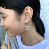 AMP UP YOUR VIBE EARRINGS | Brazilian Cushioned cut Clear Quartz with Smiley face charm