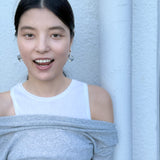 AMP UP YOUR VIBE EARRINGS | Brazilian Cushioned cut Clear Quartz with Smiley face charm