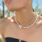 AMP UP YOUR VIBE NECKLACE | Brazilian rectangular faceted Clear Quartz pendant