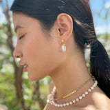 AMP UP YOUR VIBE EARRINGS | Brazilian Clear Quartz & Freshwater pearls