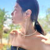 AMP UP YOUR VIBE EARRINGS | Brazilian Clear Quartz & Freshwater pearls