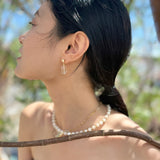 AMP UP YOUR VIBE EARRINGS | Brazilian Clear Quartz & Freshwater pearls