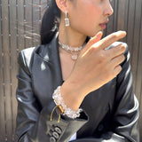 AMP UP YOUR VIBE BRACELET | Brazilian Barrel Cut Clear Quartz on 18K gold plated slider clasp with Mantra