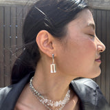 IT'S A JOYRIDE NECKLACE | Brazilian Clear Quartz nuggets & round sphere Dalmatian Jasper