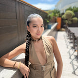 HEY TRANSFORMER NECKLACE | Brazilian Lantern Faceted cut Smoky Quartz & Rectangular cut Clear Quartz