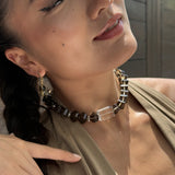 HEY TRANSFORMER NECKLACE | Brazilian Lantern Faceted cut Smoky Quartz & Rectangular cut Clear Quartz