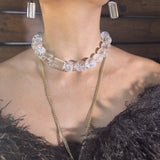 GOTTA MANIFEST NECKLACE | Himalayan Quartz & Brazilian Rectangular Facet Clear Quartz