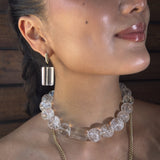 AMP UP YOUR VIBE EARRINGS | Non Identical Brazilian Clear Quartz