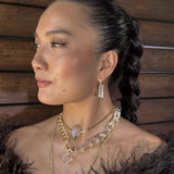 HEY TRANSFORMER NECKLACE | Brazilian Diamond faceted Smoky Quartz on 18K gold plated chain