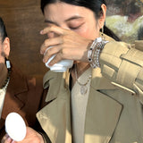 AMP UP YOUR VIBE BRACELET | Brazilian Oblong Clear Quartz & Mini Round sphere Black Agate