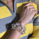 AMP UP YOUR VIBE BRACELET | Cushion Faceted Brazilian Clear Quartz