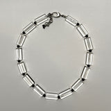 AMP UP YOUR VIBE NECKLACE | Brazilian Oblong Clear Quartz & Mini Round sphere Black Agate