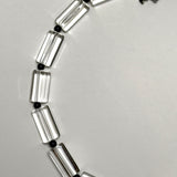 AMP UP YOUR VIBE NECKLACE | Brazilian Oblong Clear Quartz & Mini Round sphere Black Agate