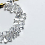 AMP UP YOUR VIBE BRACELET | Brazilian Clear Quartz nuggets on 18k Gold Plated slider clasp with mantra