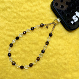 CALL ME LUCKY Phone Charm | Tiger's Eye with Swarovski crystals - GENDER FLUID