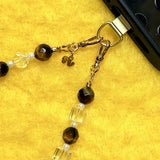 CALL ME LUCKY Phone Charm | Tiger's Eye with Swarovski crystals - GENDER FLUID
