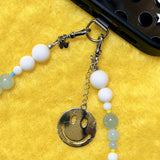 CALL ME HAPPY Phone Charm | Aquamarine & White Coral