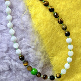 LUCK IS DIALING Phone Charm | Tiger's Eye & Mother Of Pearl -  GENDER FLUID