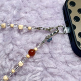 THE LUCKY TRIO Phone Charm | Clear Quartz, Jade & Red Agate