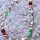 THE LUCKY TRIO Phone Charm | Clear Quartz, Jade & Red Agate