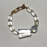 *BESPOKE COLLECTION* AMP UP YOUR VIBE BRACELET | Mixed Geometric Cut Brazilian Clear Quartz